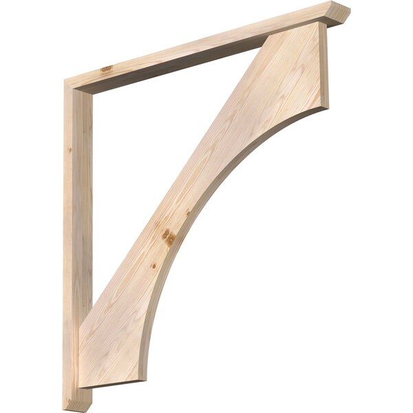 Ekena Millwork Westlake Slat Smooth Bracket w/ Offset Brace, Douglas Fir, 3 1/2"W x 40"D x 40"H BKT0402X40X40WTL06SDF - main